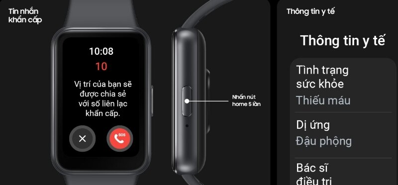 Đồng hồ thông minh Samsung Galaxy Fit3  tính năng an toàn