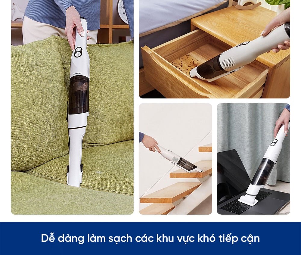 Máy hút bụi không dây dễ dàng làm sạch ở khu vực khó tiếp cận Máy hút bụi không dây
