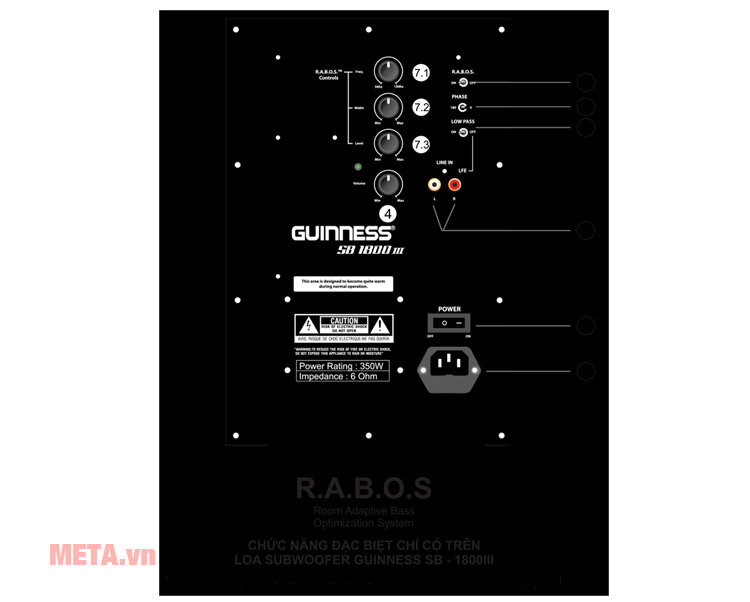 Loa sub Guinness SB-1800III