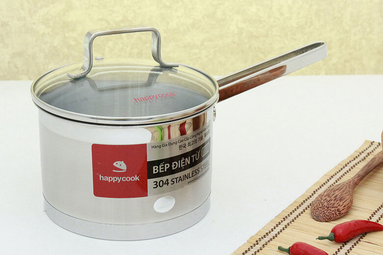 Quánh inox 3 đáy 16 cm Happycook Richar Q16-RS Quánh inox 3 đáy 16 cm Happycook Richar Q16-RS