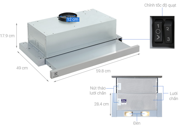 Máy hút mùi Electrolux LFP316S Máy hút mùi Electrolux LFP316S