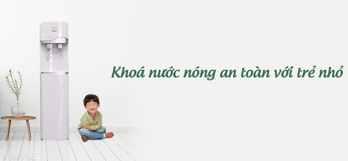 Máy lọc nước Korihome WPK-910 trang bị khóa nước nóng an toàn