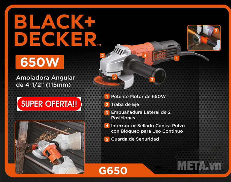 Máy mài góc Black 