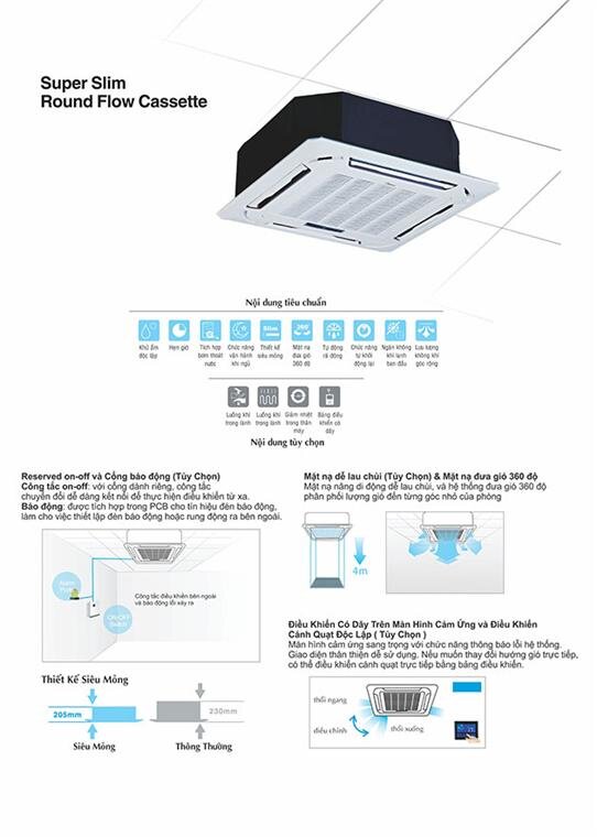 Điều hòa âm trần 1 chiều Midea 28.000BTU MCD-28CR Điều hòa âm trần 1 chiều Midea 28.000BTU MCD-28CR