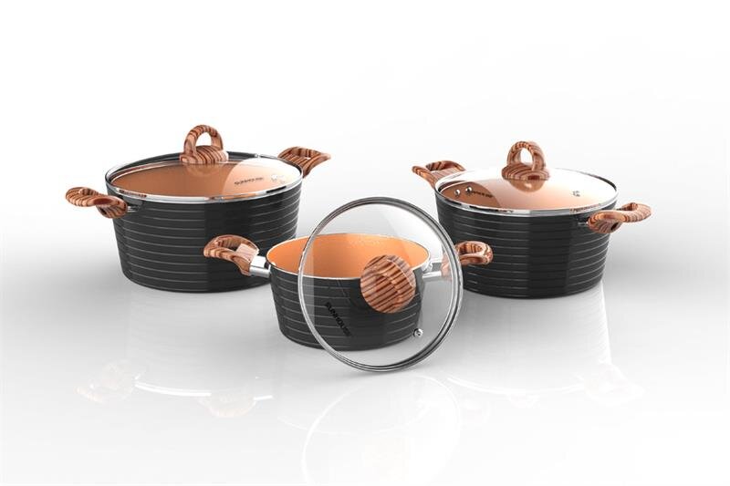 Bộ 3 nồi Ceramic đáy từ Sunhouse SHG2003MCA