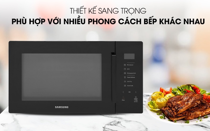 Lò vi sóng Samsung MG30T5018CK/SV - 30 lít, có nướng 4 Bảng điều khiển cảm ứng của lò vi sóng Samsung MG30T5018CK/SV