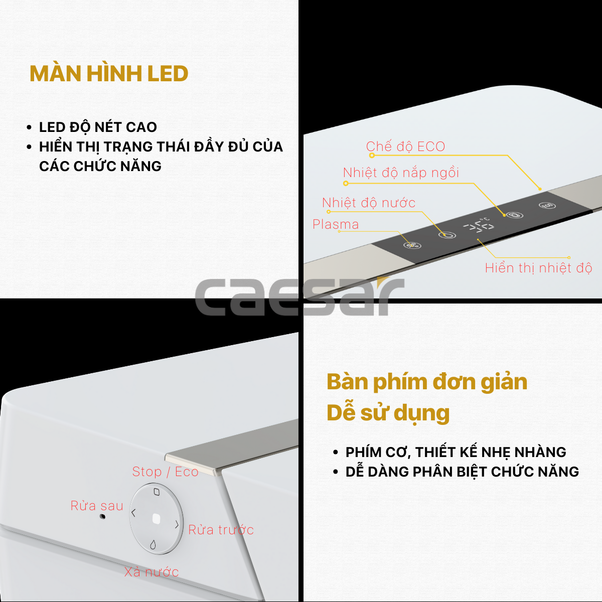 Đặc điểm nổi bật của bồn cầu thông minh Caesar CA1389H