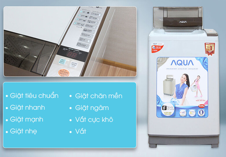 Máy giặt Aqua 9kg AQW-S90ZT Máy giặt Aqua 9kg AQW-S90ZT