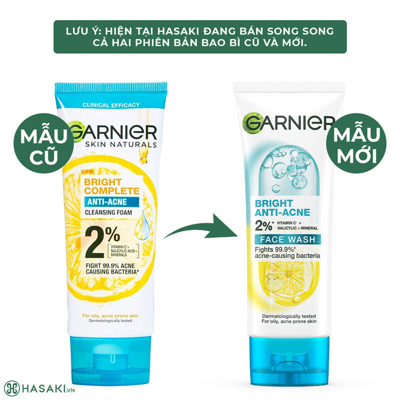 Sữa Rửa Mặt Garnier 3 Trong 1 Giảm Mụn & Sáng Da 100ml Mới Sữa Rửa Mặt Garnier 3 Trong 1 Giảm Mụn & Sáng Da 100ml (Phiên Bản Mới)