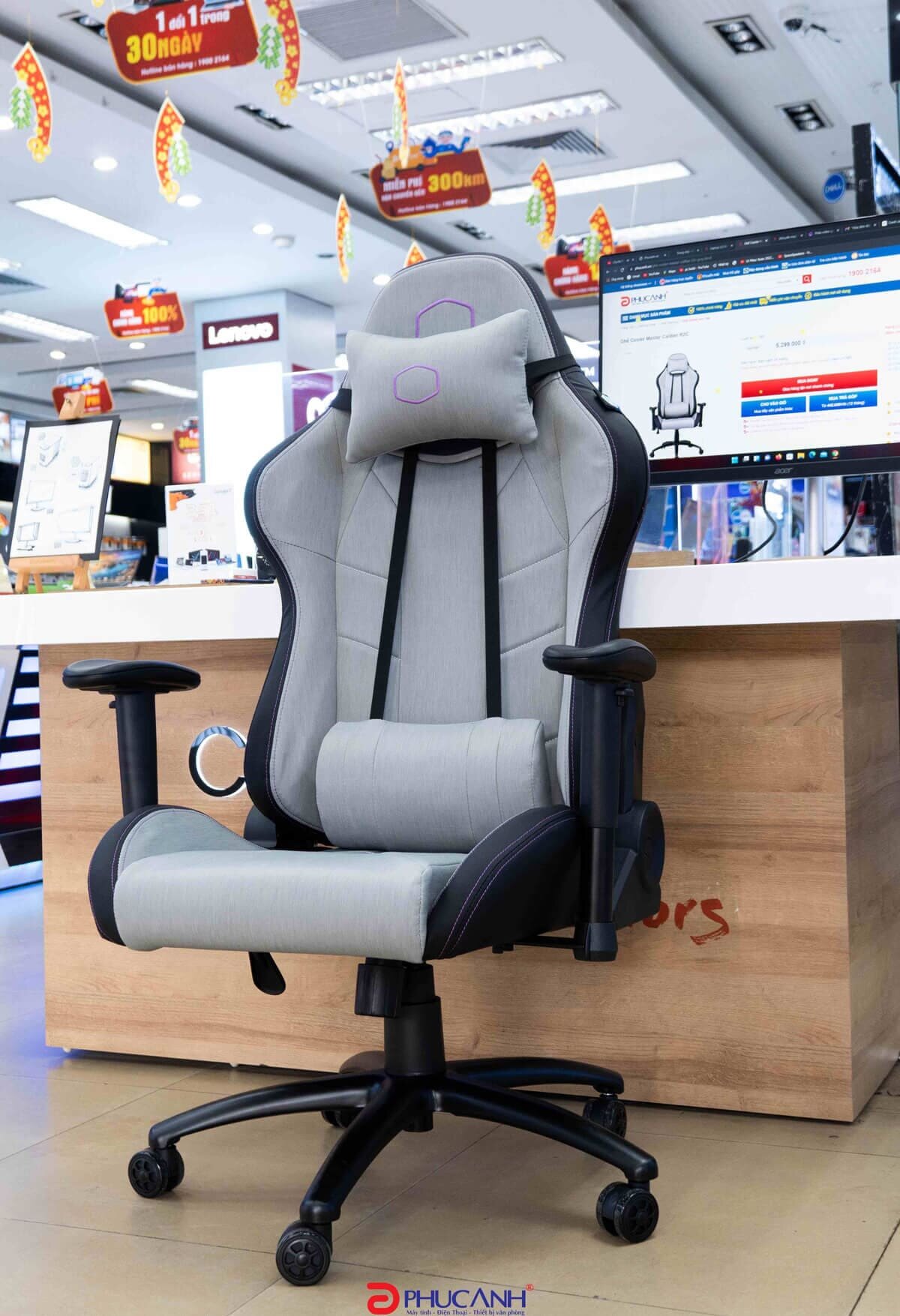 Ghế gaming Cooler Master Caliber R2C Grey