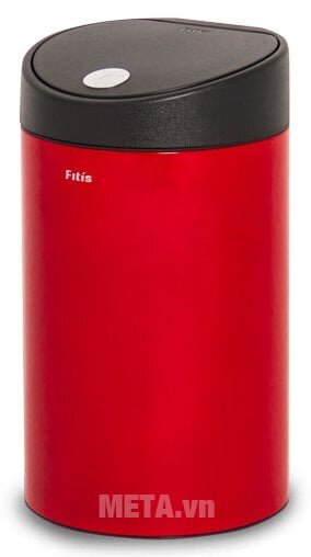 Thùng rác inox nhấn tròn nhỏ Fitis RTS1-906 Thùng rác inox nhấn tròn nhỏ Fitis RTS1-906