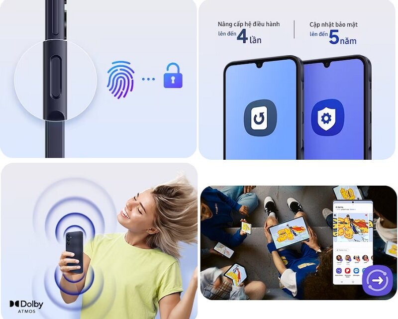 Điện thoại Samsung Galaxy A25 5G 6GB/128GB công nghệ bảo mật