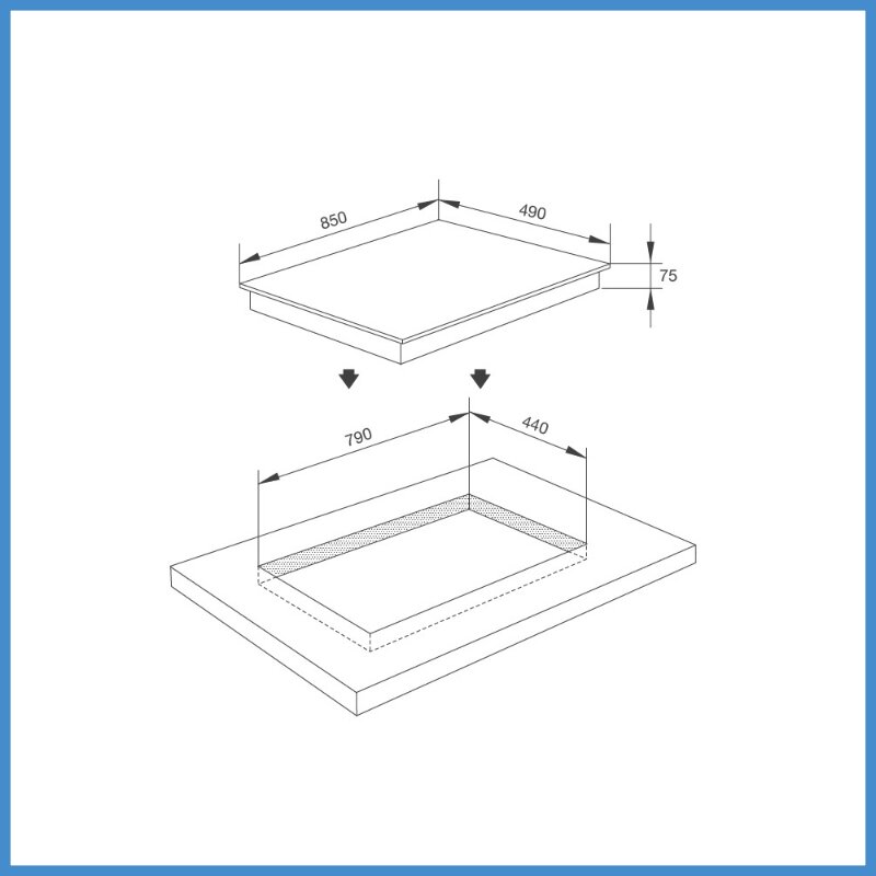 Bếp gas âm Malloca AS 9603B