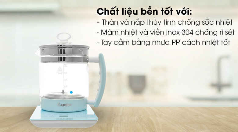 Chất liệu bình đun siêu tốc bền tốt