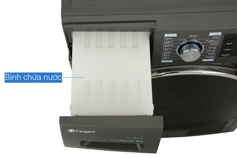 Máy sấy quần áo Casper Inverter 8kg TD-80CGB 4 Máy sấy quần áo Casper Inverter 8kg TD-80CGB khay chứa nước