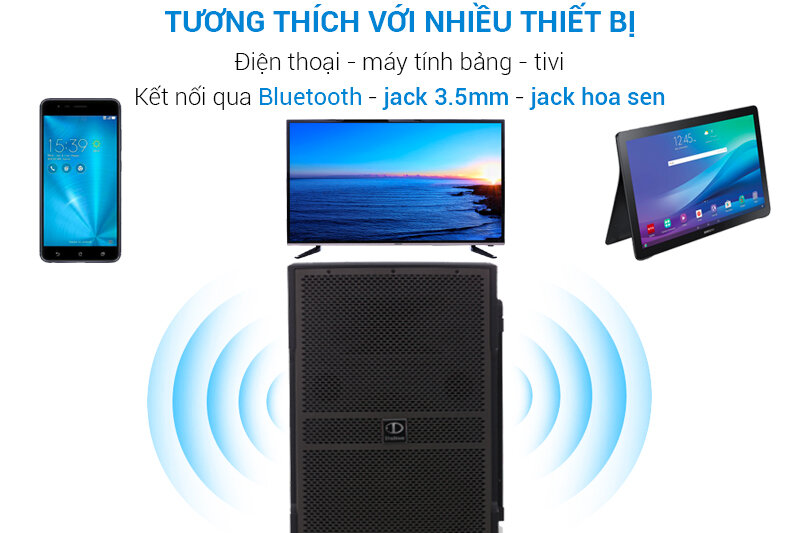 Loa kéo karaoke 600 W Dalton TS-15G600 Loa kéo karaoke 600 W Dalton TS-15G600