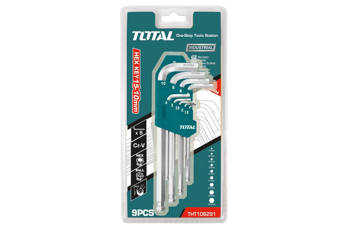 Bộ khóa lục giác 1.5 - 10mm Total THT106291