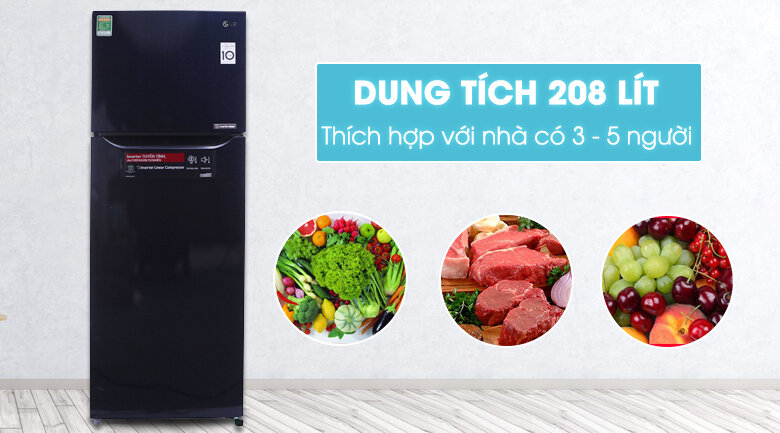 Tủ lạnh LG Inverter 208 lít GN-L208PN Tủ lạnh LG Inverter 208 lít GN-L208PN
