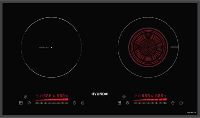 Bếp từ hồng ngoại âm Hyundai HDE-1201 2 vùng nấu ( 1 từ, 1 hồng ngoại)