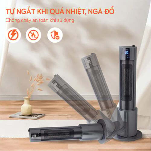 Máy có tính năng tự ngắt khi quá nhiệt Sưởi gốm Unie