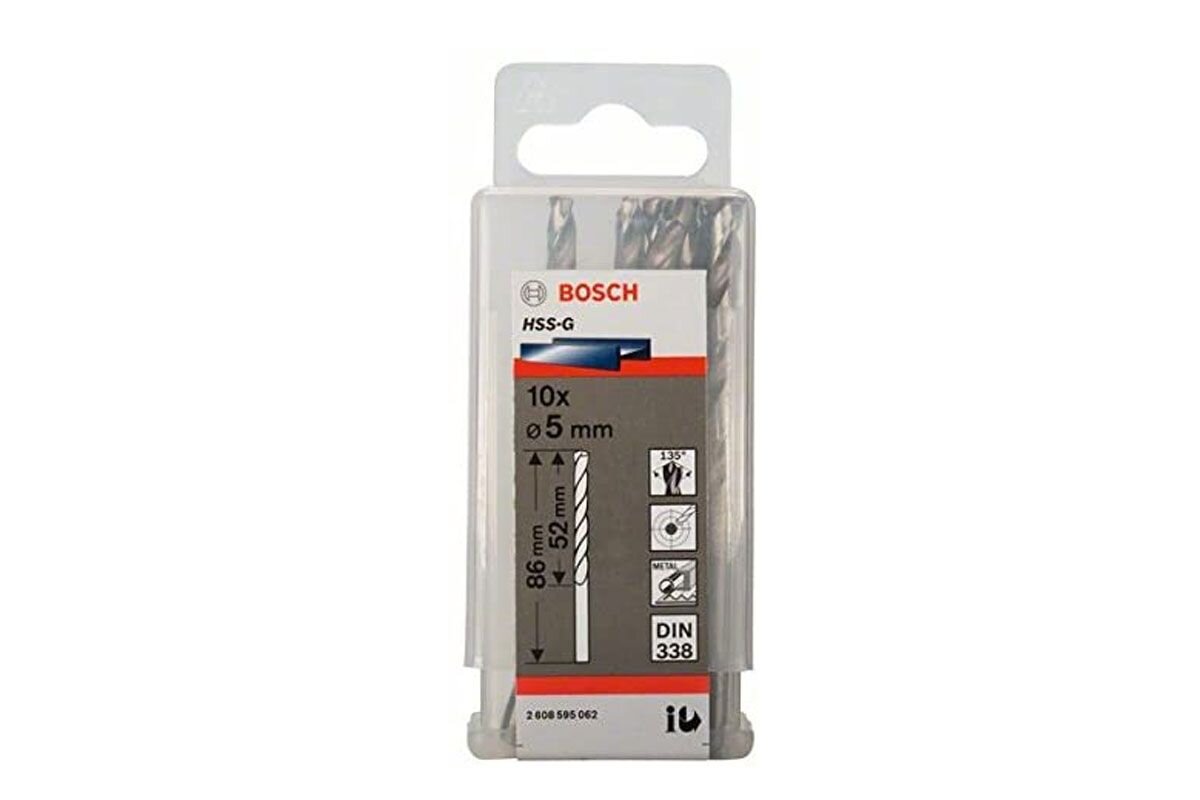 Mũi khoan sắt HSS-G 5mm (hộp 10 mũi) Bosch 2608595062