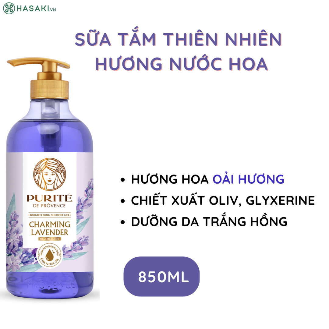 Sữa Tắm Purité Lavender Shower Gel Thư Giãn Da Hương Hoa Oải Hương