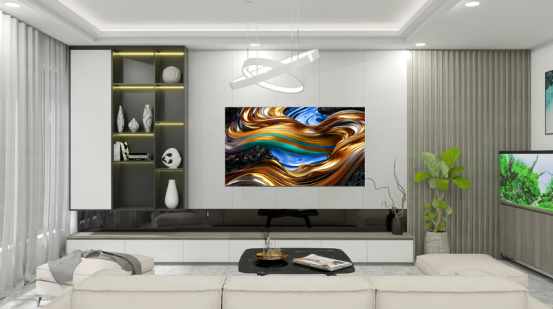 Google TV TCL 4K 43 inch 43P79B 2 Ngoại hình sang trọng, tinh tế không gian (Ảnh: Điện Máy Xanh).