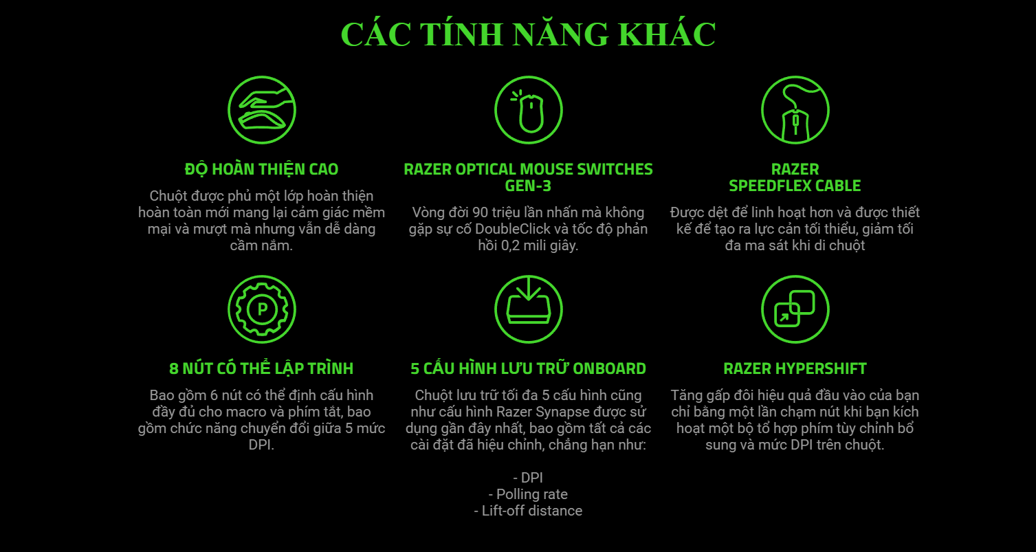 Chuột Gaming có dây Razer DeathAdder V3-Ultra-lightweight Ergonomic Esports Mouse 9