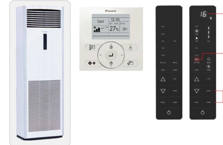 Điều hòa Daikin 45000 BTU 2 chiều FVQN125AXV1/RQ125DGXY1 gas R-410A - Điều khiển dây