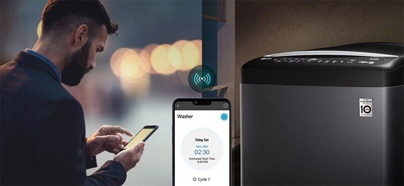 Máy giặt LG Inverter 22 kg TV2722AV9J điều khiển thông minh qua điện thoại