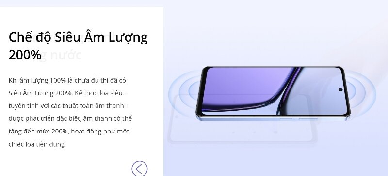 Điện thoại Realme C65 8GB/128GB âm lượng