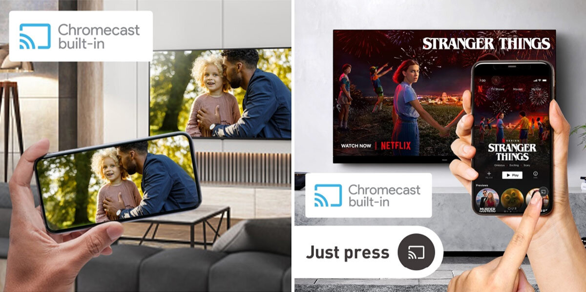 Chia sẻ nội dung từ điện thoại lên tivi bằng Chromecast built-in