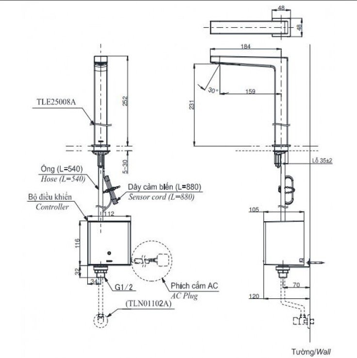 voi-cam-ung-tu-dong-toto-tle25008a