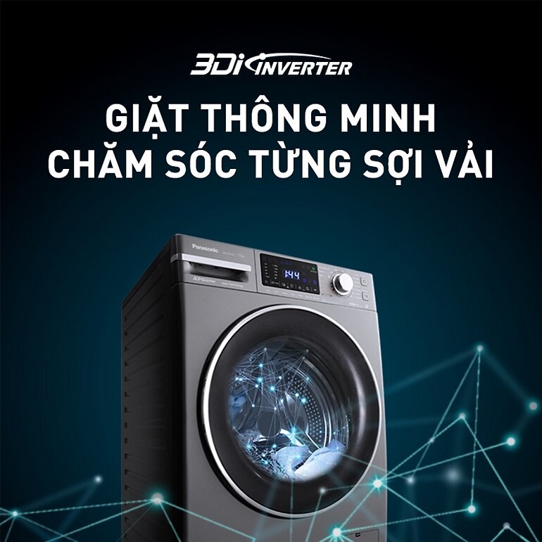 Máy giặt sấy Panasonic NA-S106FX1LV - Inverter, 10 Kg