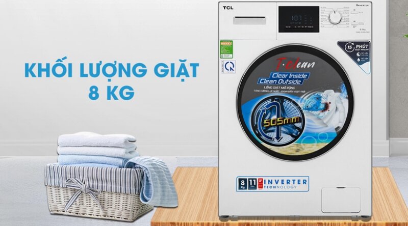 Máy giặt TCL Inverter 8kg TWF80-M14303DA03
