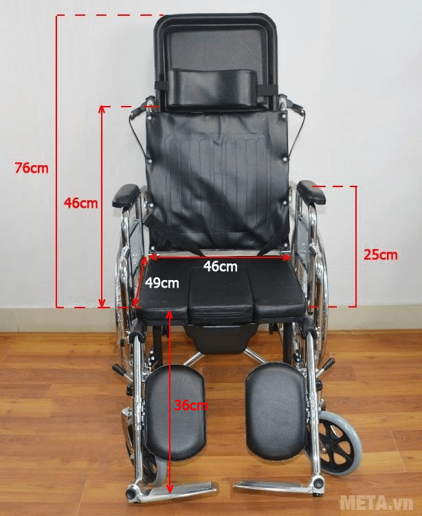 Xe lăn đa năng Lucass X7 (~X7A) - Xe lăn có bô, ngả và tay phanh