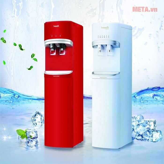 Máy lọc nước nóng lạnh Hàn Quốc 4 lõi 300W Happy Cook HB-680UF RED