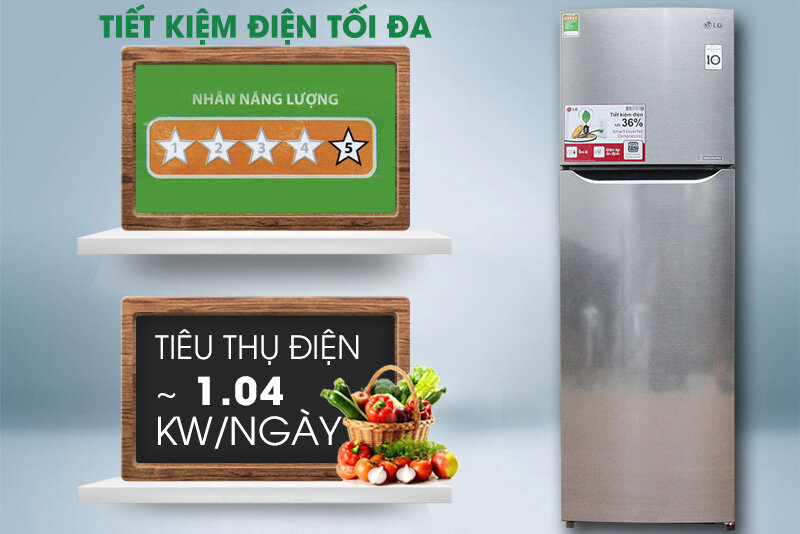 Tủ lạnh LG 255 lít GN-L275PS Tủ lạnh LG 255 lít GN-L275PS