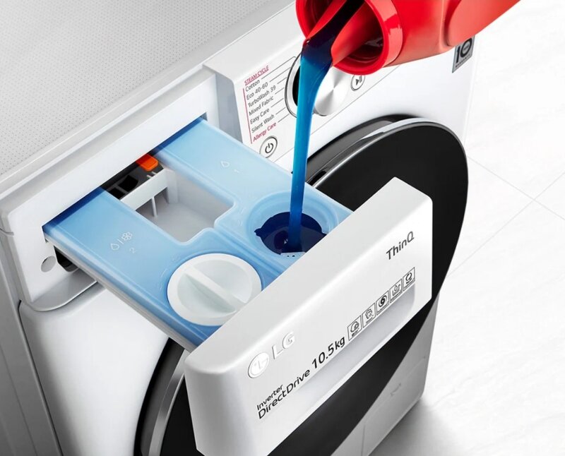 Máy giặt LG inverter 12kg FV1412S3PA tính toán lượng nước giặt