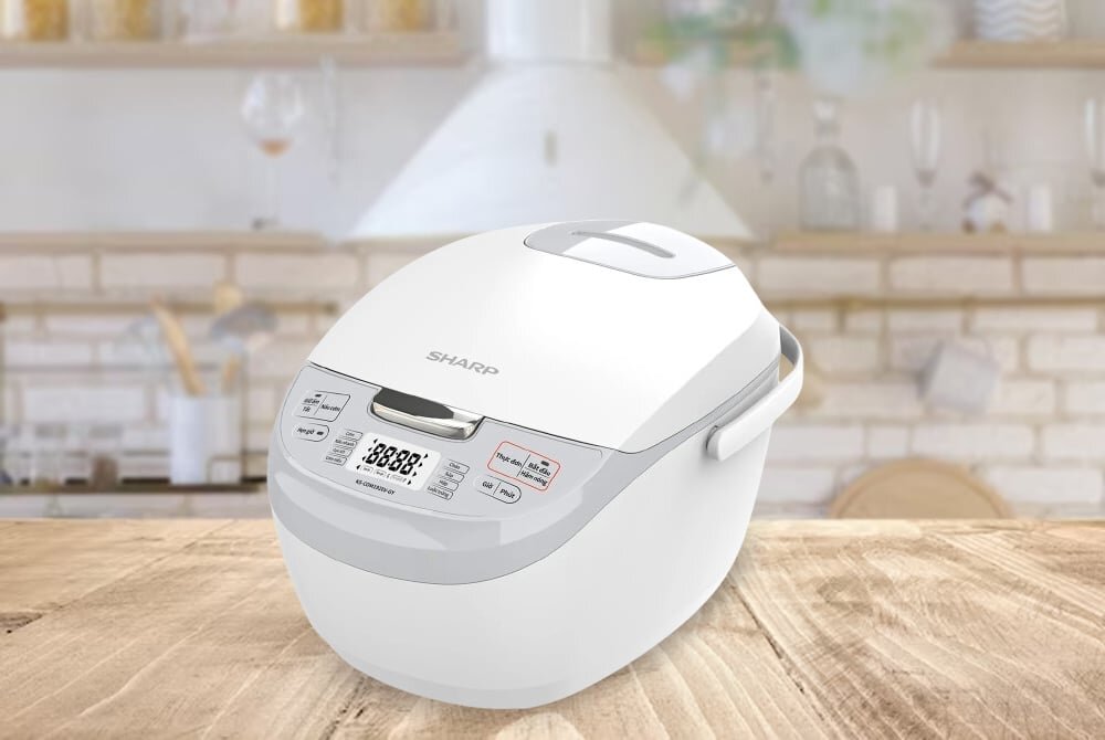 Nồi cơm điện tử Sharp 1.8 lít KS-COM192EV-GY có dung tích lớn