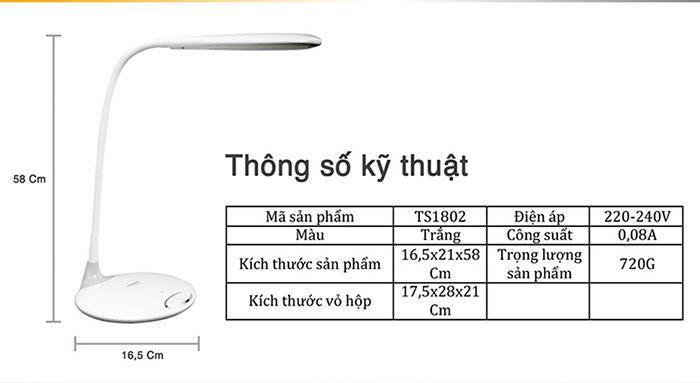 Đèn bàn cảm ứng 3 màu ánh sáng Tiross TS1802 màu sữa Đèn bàn cảm ứng 3 màu ánh sáng Tiross TS1802 màu sữa
