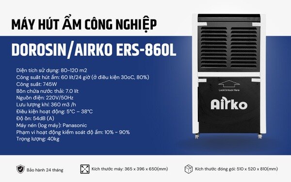 Máy hút ẩm Airko ER-860L Ảnh 3