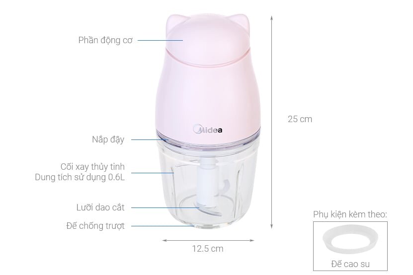 Cấu tạo của máy xay thịt Midea Máy xay thịt