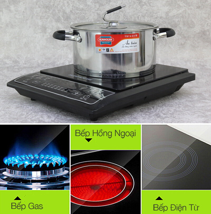 Nồi inox 3 đáy 20 cm Sunhouse SHG24320 Nồi inox 3 đáy 20 cm Sunhouse SHG24320