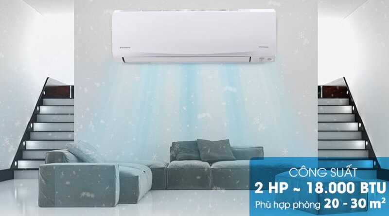 Điều Hòa Daikin Inverter 18000 BTU 1 Chiều FTKQ50SVMV làm mát