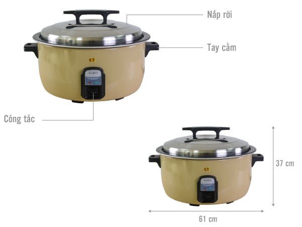 Cấu tạo nồi cơm điện Sato 160C011 (Q16)