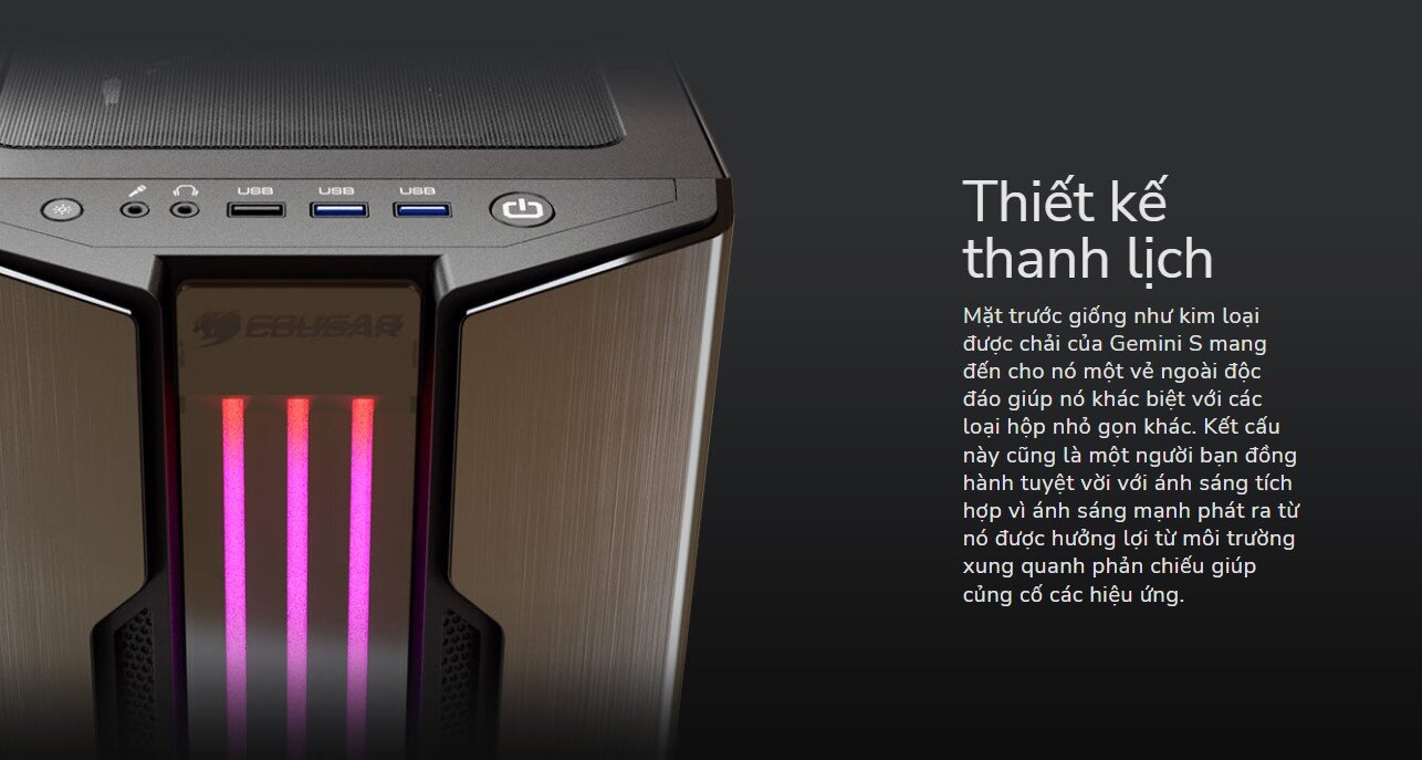 Vỏ Case Cougar GEMINI S - Silver Version