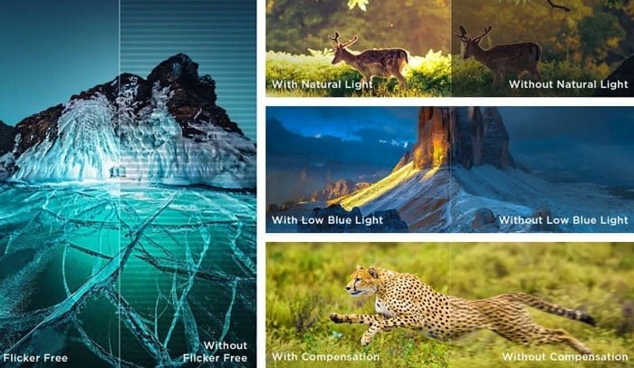 Tivi TCL 75P6K 4K 75 inch có khả năng bảo vệ thị lực nhờ hàng loạt công nghệ bảo vệ mắt