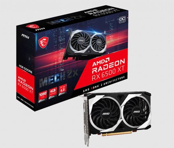Card đồ hoạ MSI Radeon RX 6500 XT Mech 2X 4G OC (Ảnh 1)
