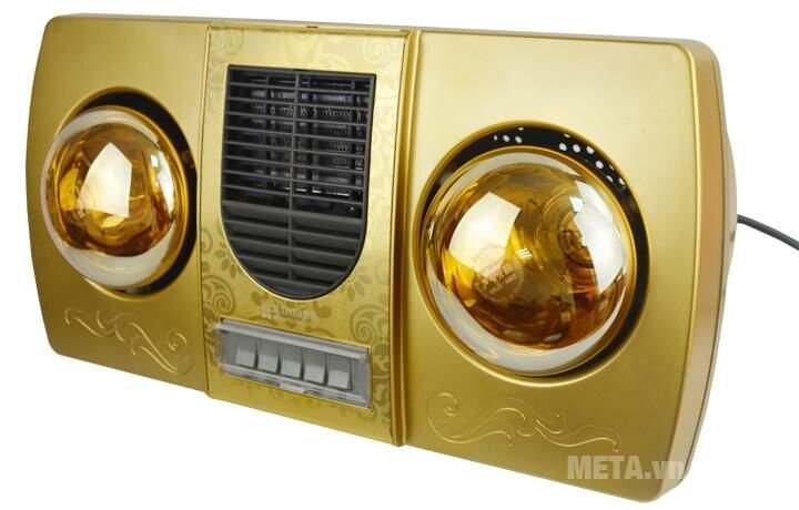 Đèn sưởi nhà tắm 2 bóng có thổi gió Kottmann K2B-HW-G